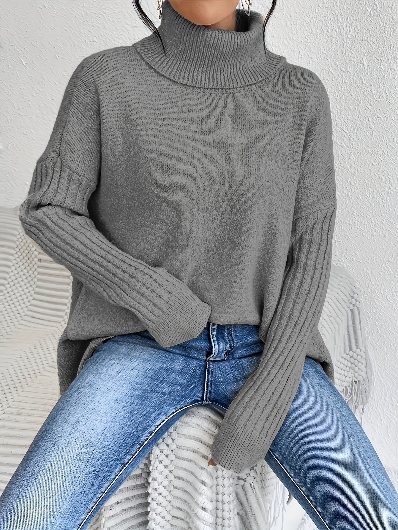 Thalia™ – Neulottu Turtleneck Villapaita