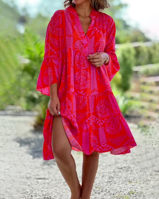Oriana™ – Kevyt V-pääntie midimekko