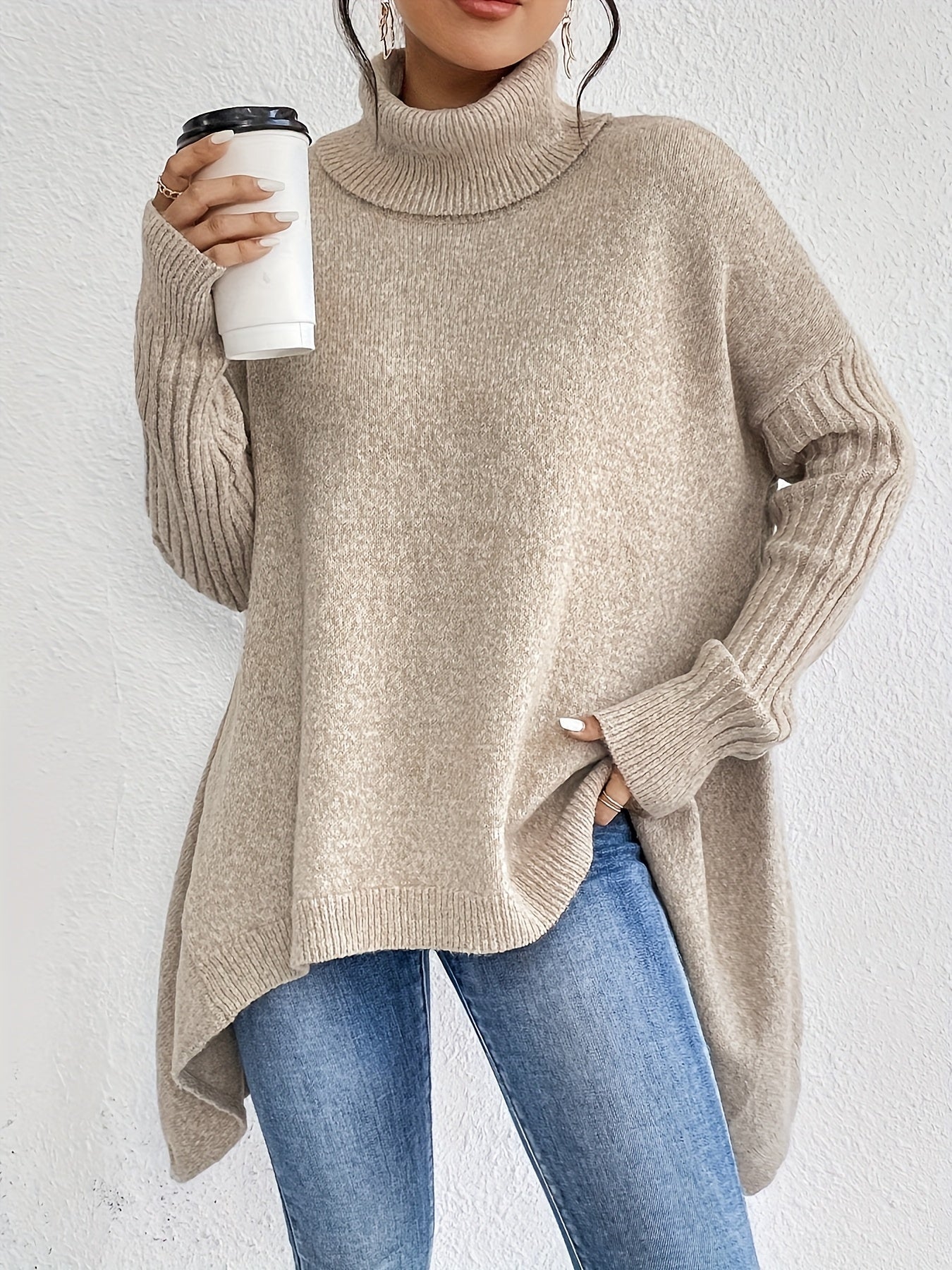Thalia™ – Neulottu Turtleneck Villapaita