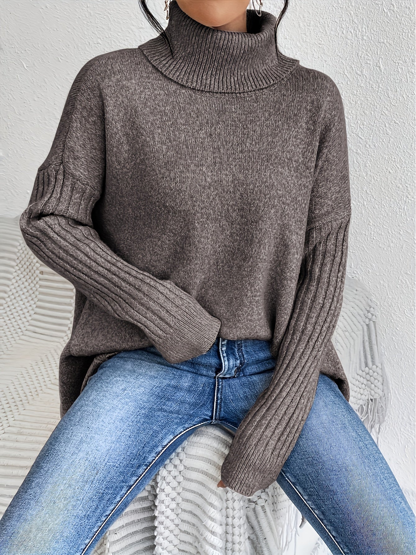 Thalia™ – Neulottu Turtleneck Villapaita