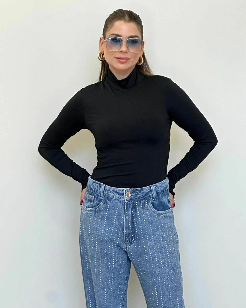 Xenna - Istuva pitkähihainen turtleneck Toppi