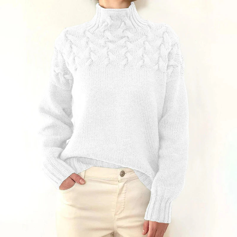 Elena™ – Talvinen neulottu turtleneck Villapaita