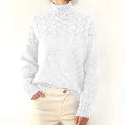 Elena™ – Talvinen neulottu turtleneck Villapaita