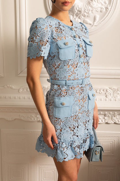 Gigi™ – Elegantti virkattu pitsilyhytmekko