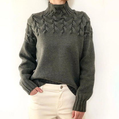 Elena™ – Talvinen neulottu turtleneck Villapaita
