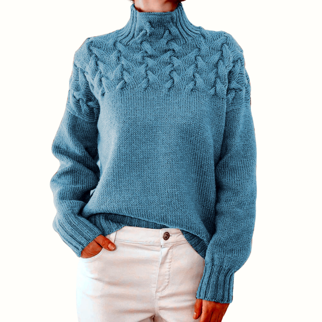Elena™ – Talvinen neulottu turtleneck Villapaita