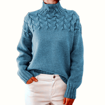 Elena™ – Talvinen neulottu turtleneck Villapaita