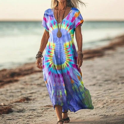Petra™ – Batikkikuvioinen lepakkohihainen mekko