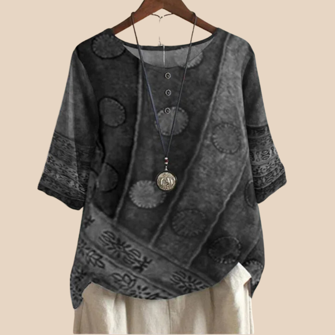 Valarie™ – Vintage-värikäs Boheemi T-paita