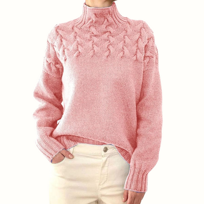 Elena™ – Talvinen neulottu turtleneck Villapaita