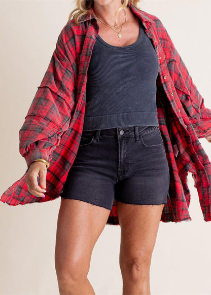 Melanie™ – Oversize ruudullinen paita