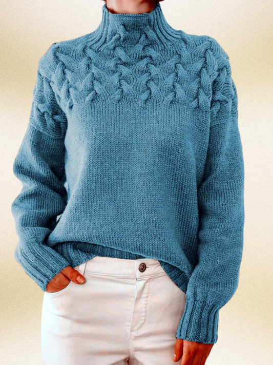 Elena™ – Talvinen neulottu turtleneck Villapaita
