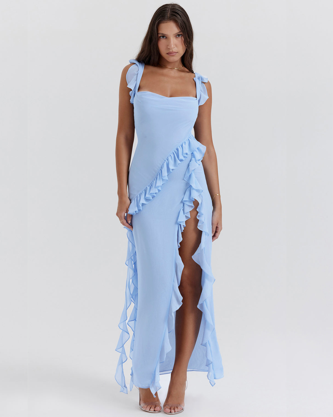 Quinley™ – Halkiollinen röyhelömekko