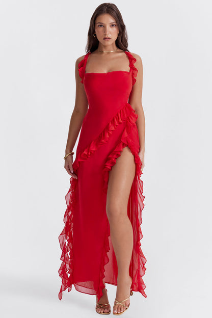 Quinley™ – Halkiollinen röyhelömekko