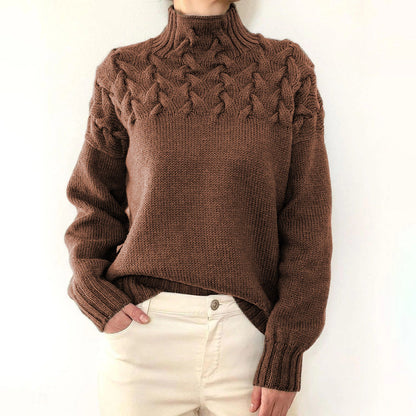 Elena™ – Talvinen neulottu turtleneck Villapaita