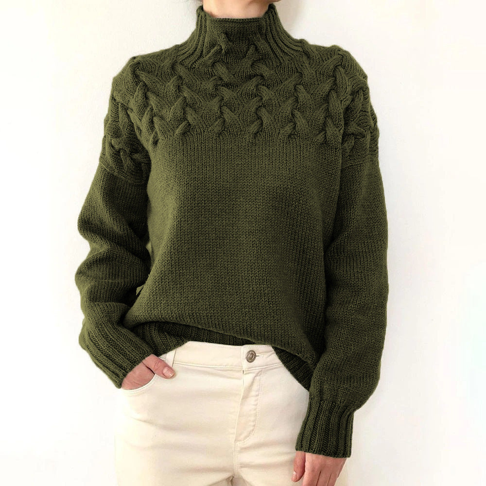 Elena™ – Talvinen neulottu turtleneck Villapaita
