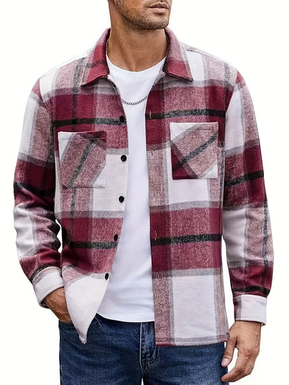 Thoren™ – Miesten rento ruudullinen napillinen takki