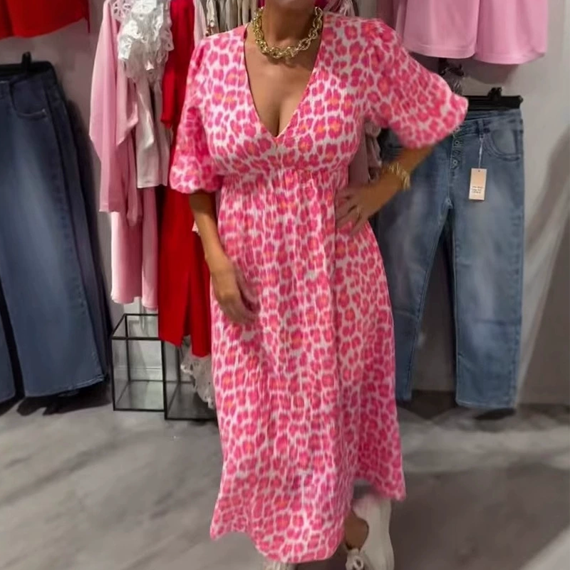 Lina™ – V-aukkoinen Painettu Mekko
