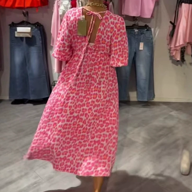 Lina™ – V-aukkoinen Painettu Mekko