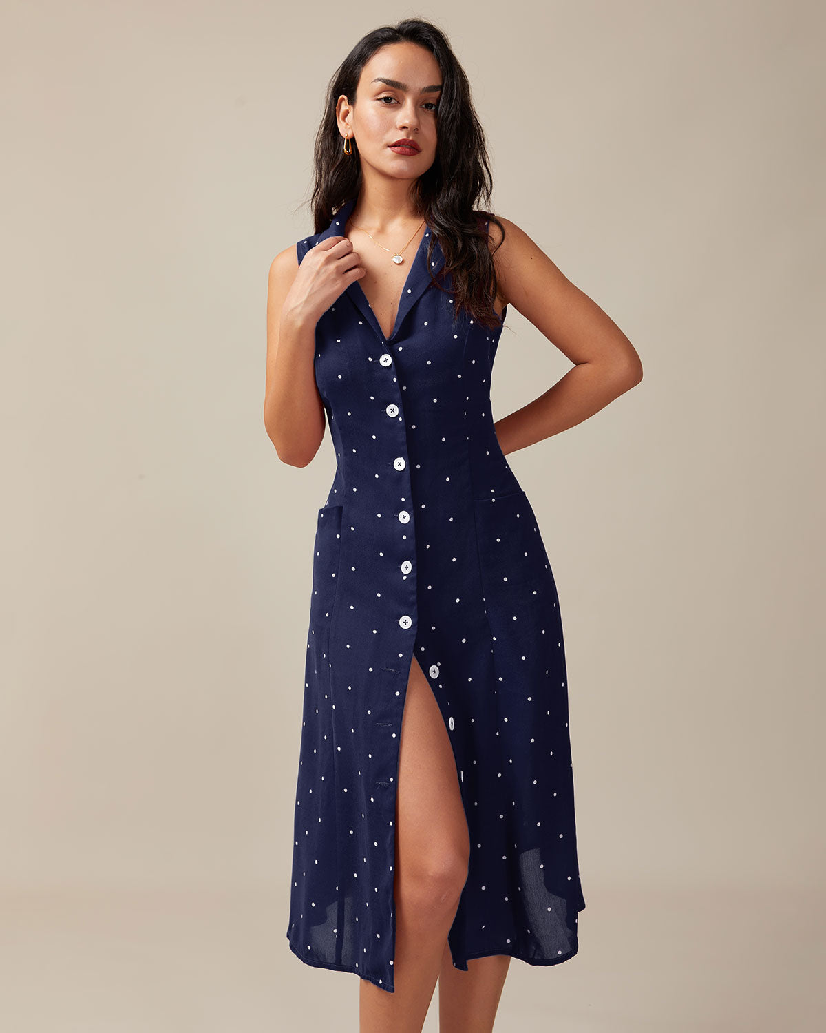 Amara™ – Hihaton Pilkullinen Midi-mekko